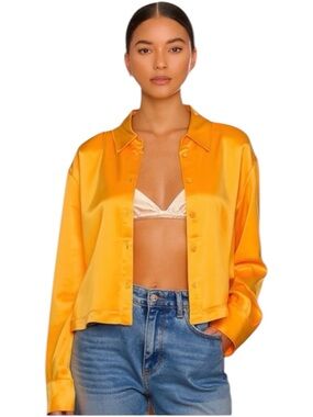 NWT Weekend Stories Celestina Shirt in Melon
